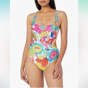 Trina Turk Fontaine Floral Scoopneck One Piece Swimsuit